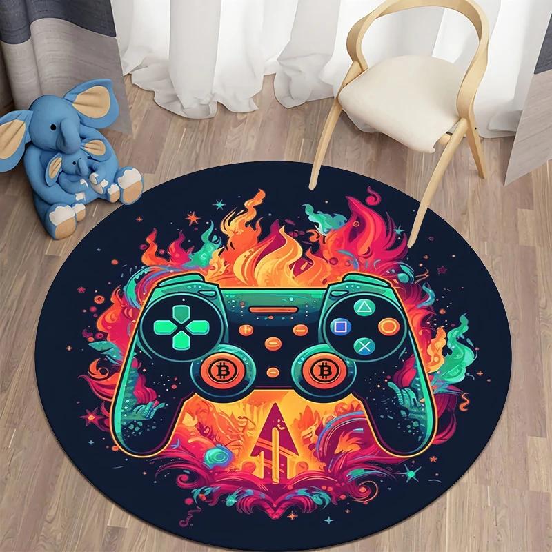 Gamepad HD Printed Round Carpet.soft and Comfortable,exquisite, Living Room,bedroom,sofa,entry Door Mat.table,chair,gift,Rug