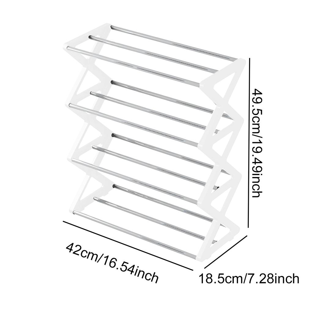 Shoe Rack Shoe Storage Organizer Assembly PP and Nonwoven Large Capacity Storage Rack for Hallway