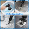 Air Pump Pressure Unblocker Toilet Plunger Set with 4 Unclogging Head Efficient Power Drain Clog Remover Tool for Kitchen Toilet