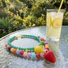 Bunte Perlen Mehrschichtiger Choker Stapelbare Perlen Schlüsselbein Kette Perlen Obst Halskette Geschenk
