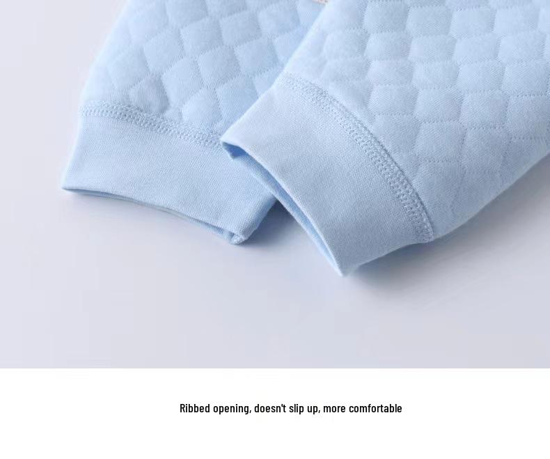 Class A Baby Clothes: Three-Layer Cardigan & Boneless Split Underwear Set for Boys and Girls - Perfect for Spring, Autumn, and Winter