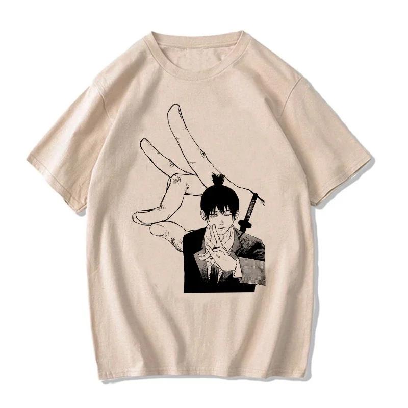 Unisex Unisex Japanese Anime Chainsaw Women T Shirt Cartoon Pochita T-shirt Makima Harajuku Graphic Tees Clothing Tops Tshirt Unisexga