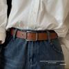 Unisex High-End Korean-Style Matte Leather Belt: Elegant and Versatile for Jeans and Students