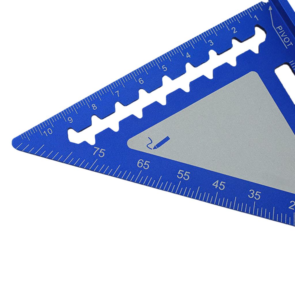 4-calowy Trójkątny Liniał Narzędzie Pomiarowe Aluminium Narzędzia Stolarskie Calowy Metryczny Kątomierz Szybki Kwadrat Narzędzie do Obróbki Drewna