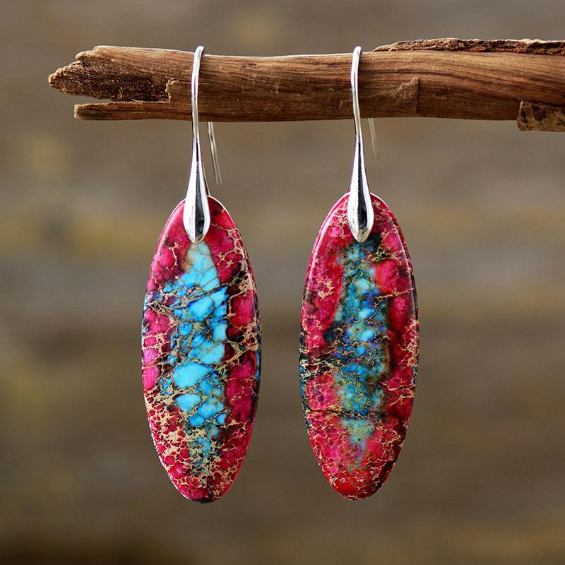 

Premium Bohemian Light Luxury Geometric Emperor Stone Earrings Earrings Earrings Popular Accessories