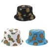 Summer Fruit Pineapple Doublesided Fisherman Hat With Uv Protection For Casual Travel