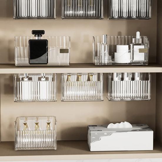 SUMTree Scatola trasparente per accessori per capelli, con 6 cassetti, in plastica, per accessori per capelli, per bagno, armadio, scrivania, ufficio, 25 x 17,5 x 10,4 cm
