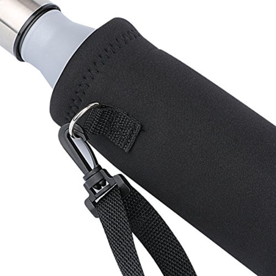 Borsa porta borraccia in neoprene con tracolla regolabile, custodia isolata per bottiglie in acciaio inossidabile, vetro, plastica, in B
