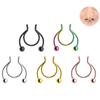 5 Stück Nasenscheidewandring Falscher Nasenring Clip Hufeisen-Creolen-Ring Körper Nicht-Piercing-Ring 5 Farben