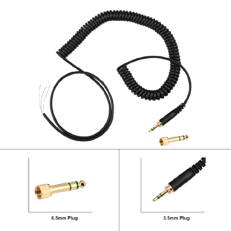 Headphone Cable for DT 770 770PRO 990 990PRO Adapter Replacement Spring Coil