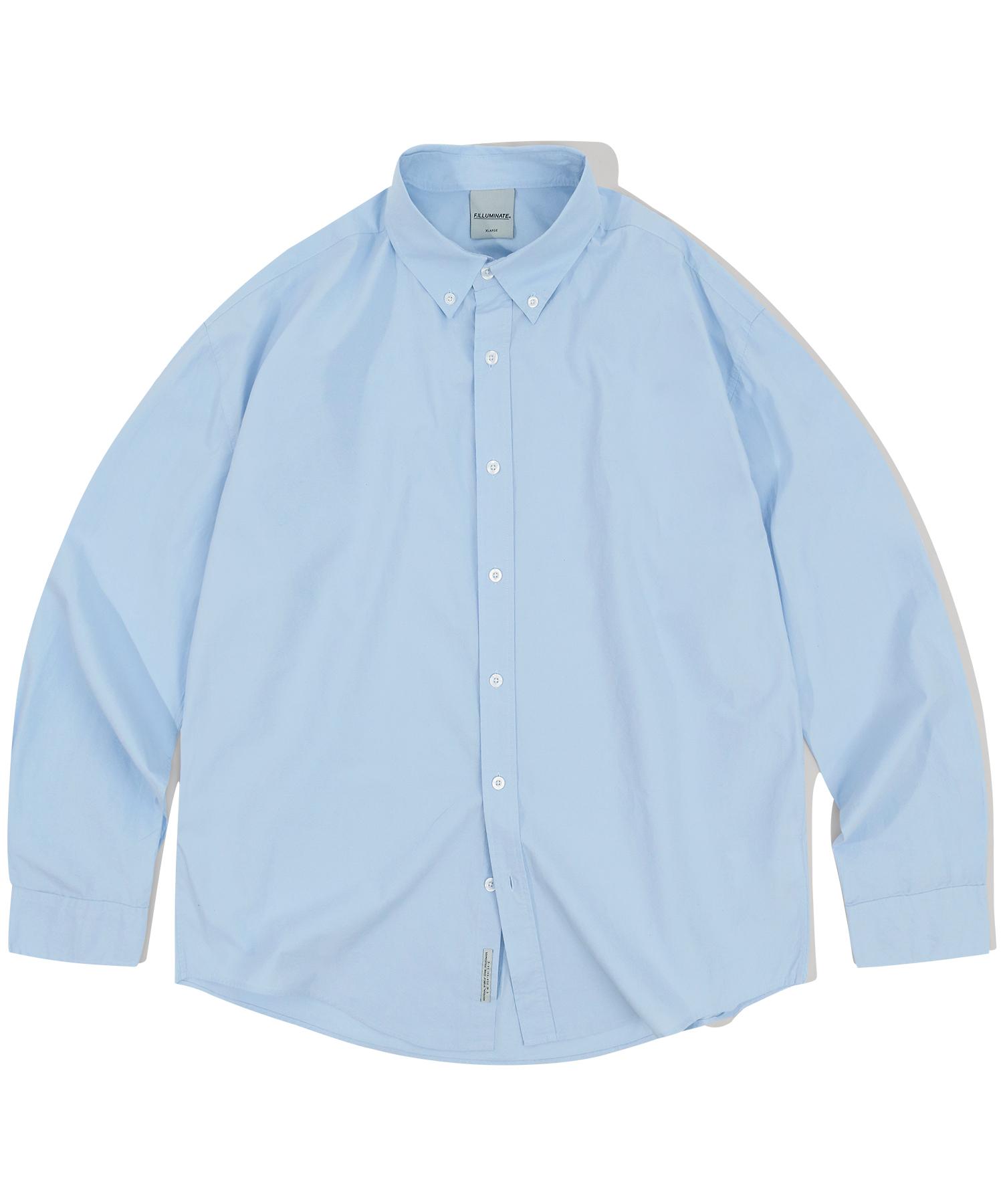 Illuminate Oversized Bio Cotton Shirt - Sky Blue Skyblue/M