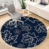 1pc Autumn Leaves Office Round Area Rug, Indoor Mat Suitable ForOffice, Under Office Chairs Bedroom Living Room Home Decor, Room Decot055