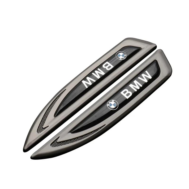 AAAPH1 Complete Exterior Decor Set 2Pcs Metal Car Body Stickers Fender Side Emblem Badge Kit For BMW M6 M5 E53 E83 E90 E91 E65 E60 F25