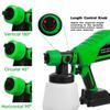 Cordless Electric Paint Sprayer Spray Guns 2 Batteries Airbrush Nozzle Adjustable Car Spraying 800W for 18V Battery 1000ml