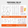 Lab Distillation Kit, 3.3 Boro Lab Glassware Distillation Kit with 24, 40 Joint, 1000ml Essential Oil Distillation Apparatus Kit, 32 pcs Set of