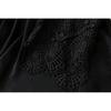 Export Export Elegant Loose Slimming V-neck Lace-up Crocheted Cut Out Bell Sleeve Chiffon Shirt Plus Size Ladies Plus Size Women's Clothing