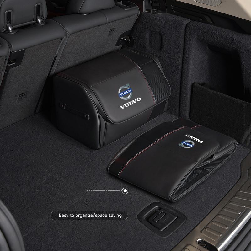 Stor Kapacitet Bilförvaringslåda Auto Bagageutrymmesorganisatör Verktyg För Volvo XC90 V90 V60 XC60 V40 S80 S60 S90 C40 XC40 V70 XC70 C30 C70