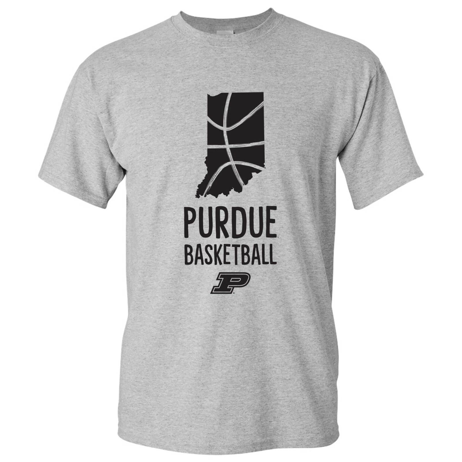 Purdue Boilermakers Basketball Brush State T Shirt - Sport Grey S