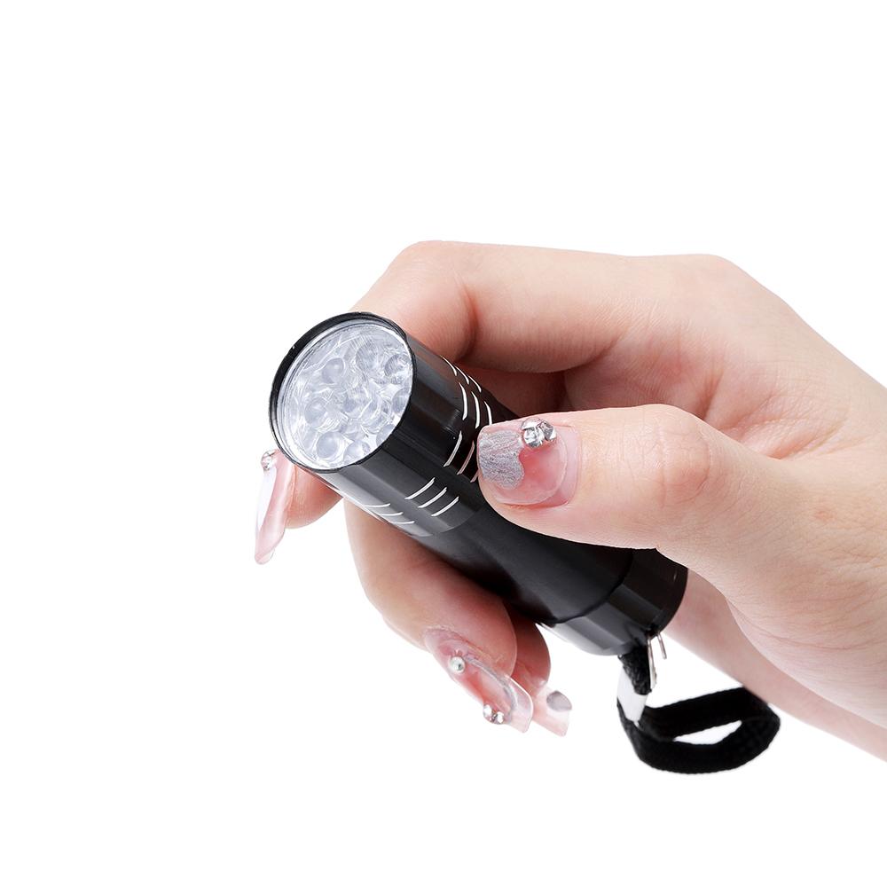 9W 395NM Flashlight UV Resin Curing Lamp Light LED For DIY Epoxy UV Resin Cure Adhesive Glue Jewelry Fluorescent Detection Tool