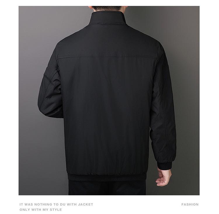 Men's Winter Stand Collar Cotton Jacket (2025): Thickened, Warm, Casual Outerwear for Middle-Aged and Elderly Men.