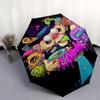 1pc Alien Invasion Automatic Opening/Closing Outdoor Umbrella with MIB Agent Design - Portable 3-Fold Folding Umbrella with 8-Rib Iron Frame, Per