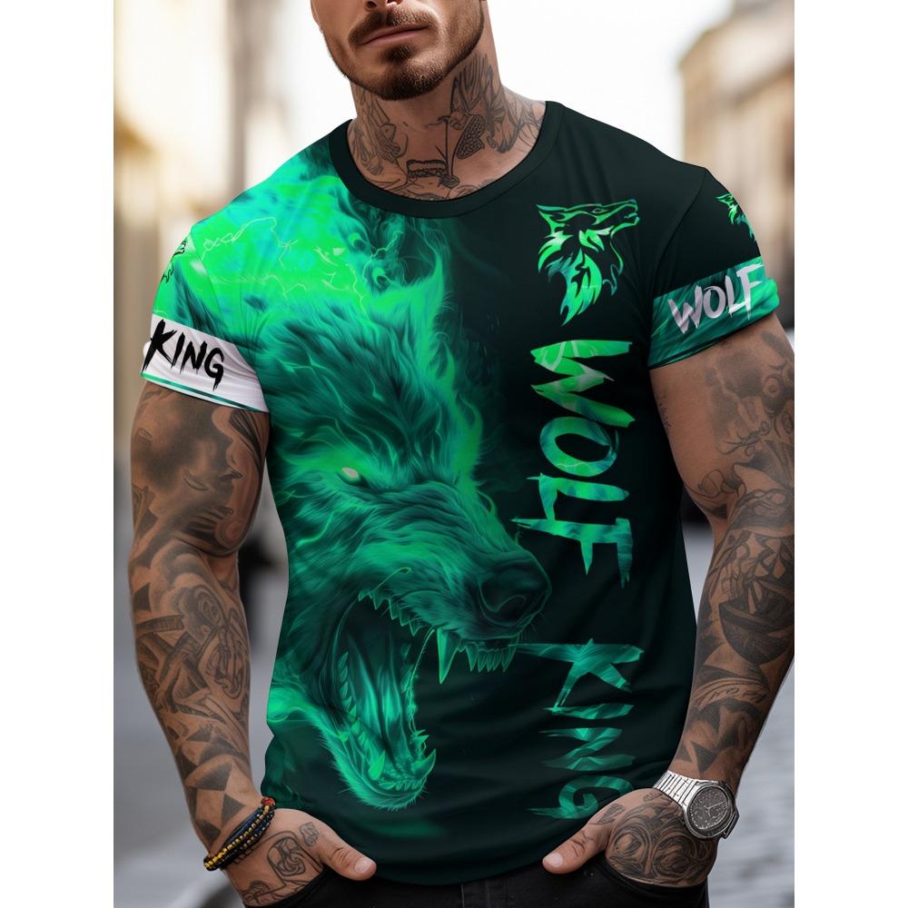 Sommer Herren 3D-Druck Rundhals T-Shirt Mode Vielseitig Atmungsaktiv Trend Lässig