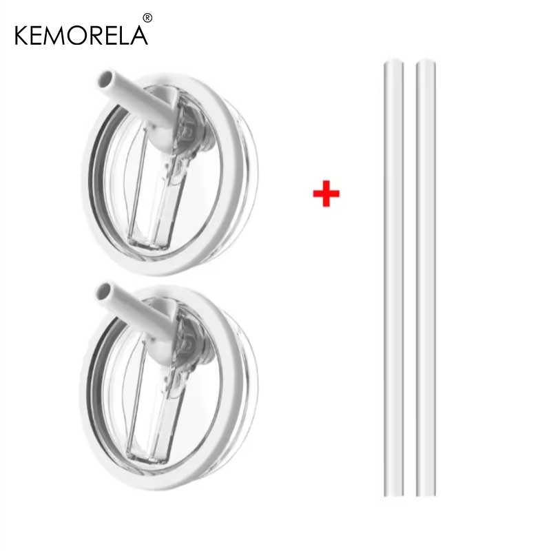 40oz Flip Straw Leak Proof Lid for 2.0 Tumbler Lid Replacement for Car Cup Accessories Straw Cover Cleaning Brush with Straw