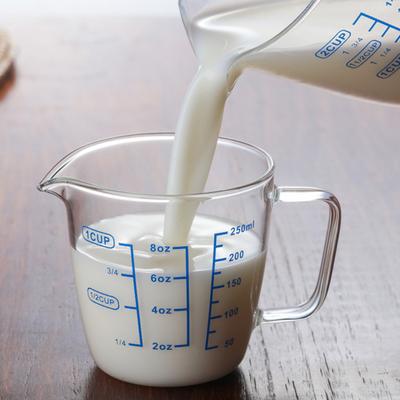 250ml/500ml Heat Cup Milk Resisting Glass Measuring Microwave Water Scale Tool