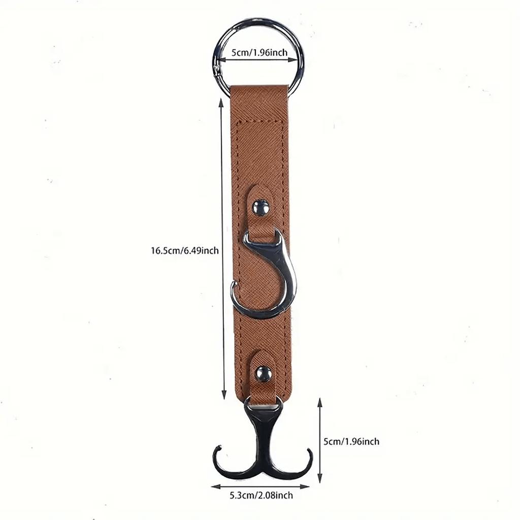 Faux Leather Car Seat Back Hooks - Perfect for Grocery Bags, Coats, Umbrellas & Handbags - Fit Vehicle Accessories