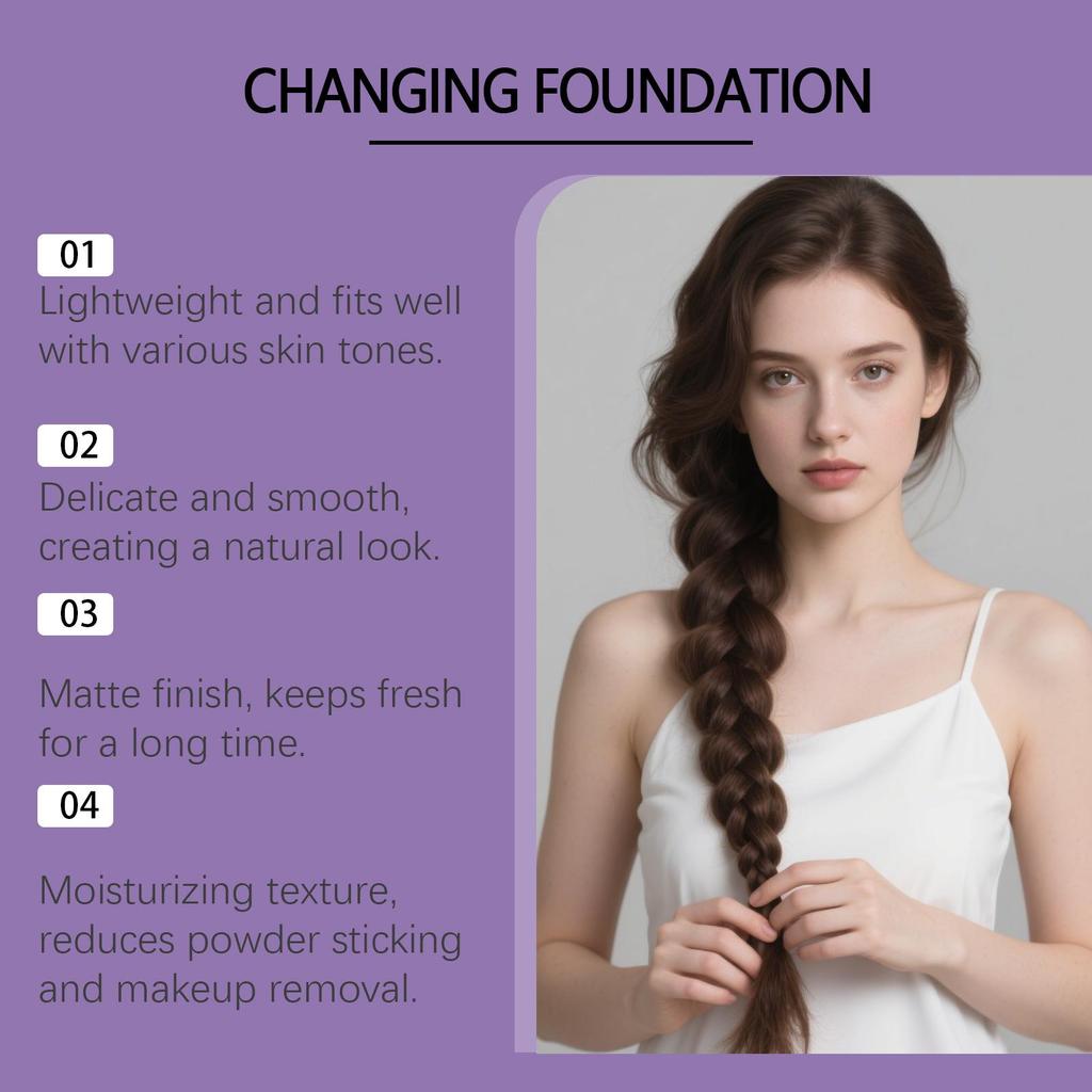 Zephoco Thermo-chromic Color-Correcting Liquid Foundation: Light, Hydrated, Natural Finish with Excellent Concealing Properties.