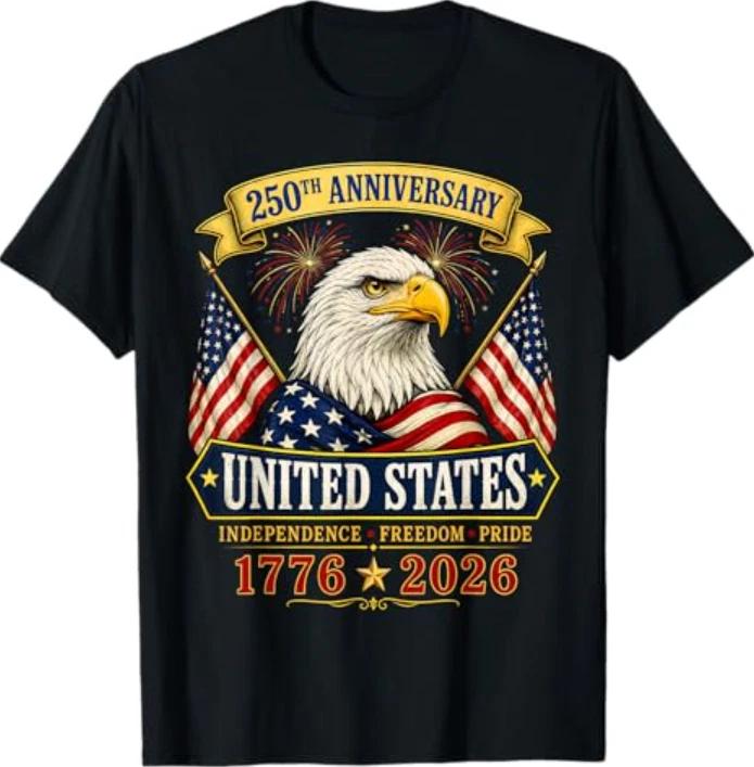 250 Anniversary USA 4th of July Patriotic 250 Years American T-Shirt 4XL