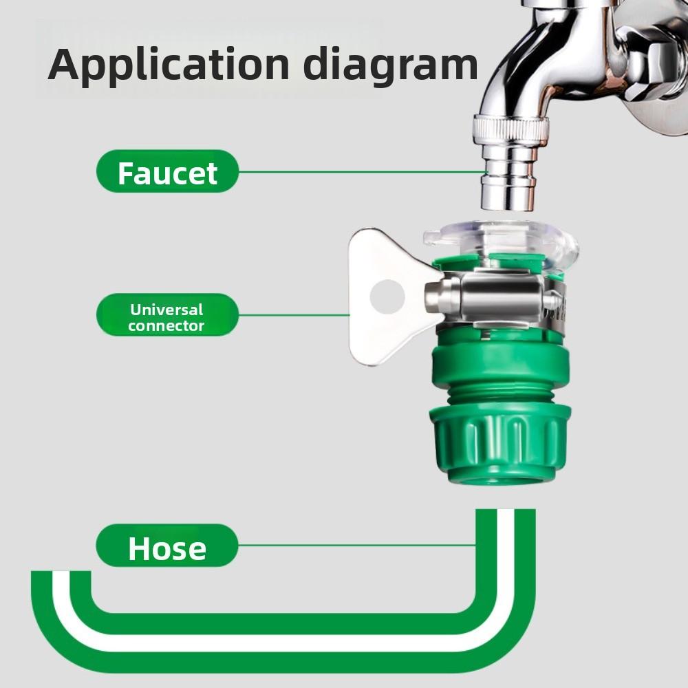 Langlebiger Universal-Wasserhahnadapter Kunststoff-Schlauchanschluss Schnellkupplung Hahn für Autowäsche Gartenbewässerung