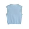Fashion Style 2024 Autumn New Women's Clothing Casual Easiest for Match V Neck Sleeveless Plain Stitch Vest Jacket 5536112