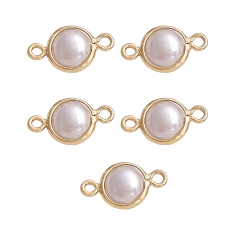5Pieces Pearls Pendants Jewelry Making Part Fashion Accessory Perfect for Unique Jewelry Making and Craft Accessories