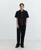 Deonseuteupomaen Collared Zip-Up Shirt Black_M_Udsh4B321Bk