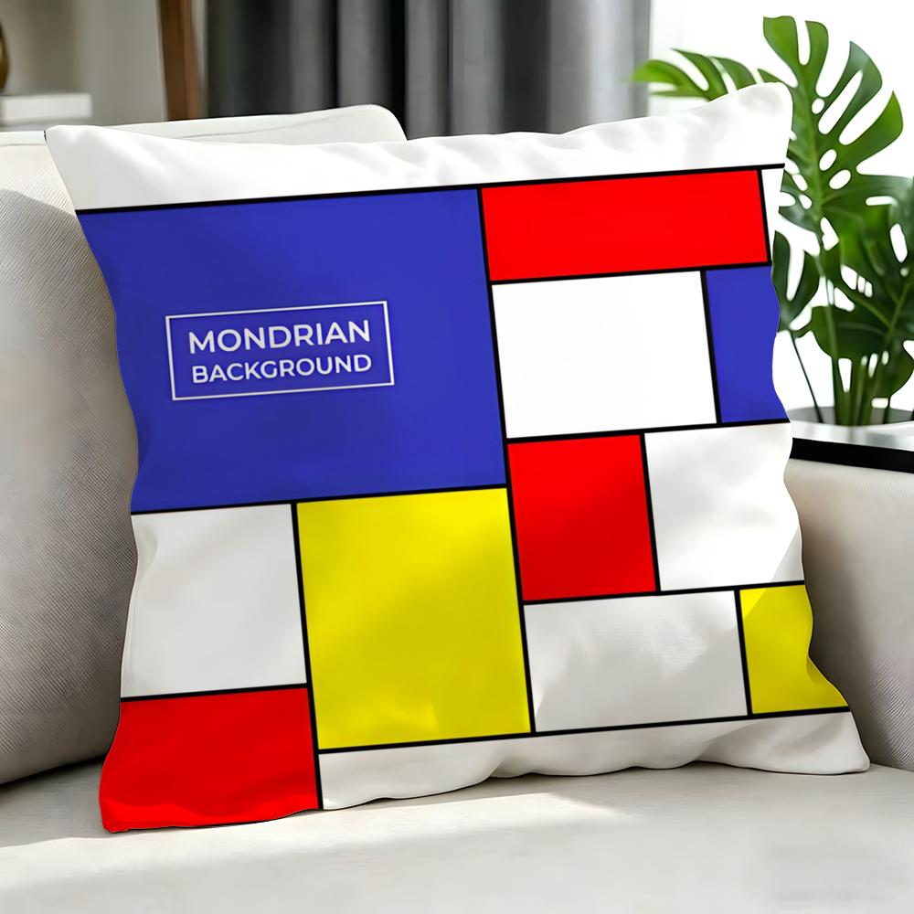 Art PPiet Mondrianed Cushion Cover Cushion Cover Set Pcs x x x Pillowcase Decorative Sofa Home Decor