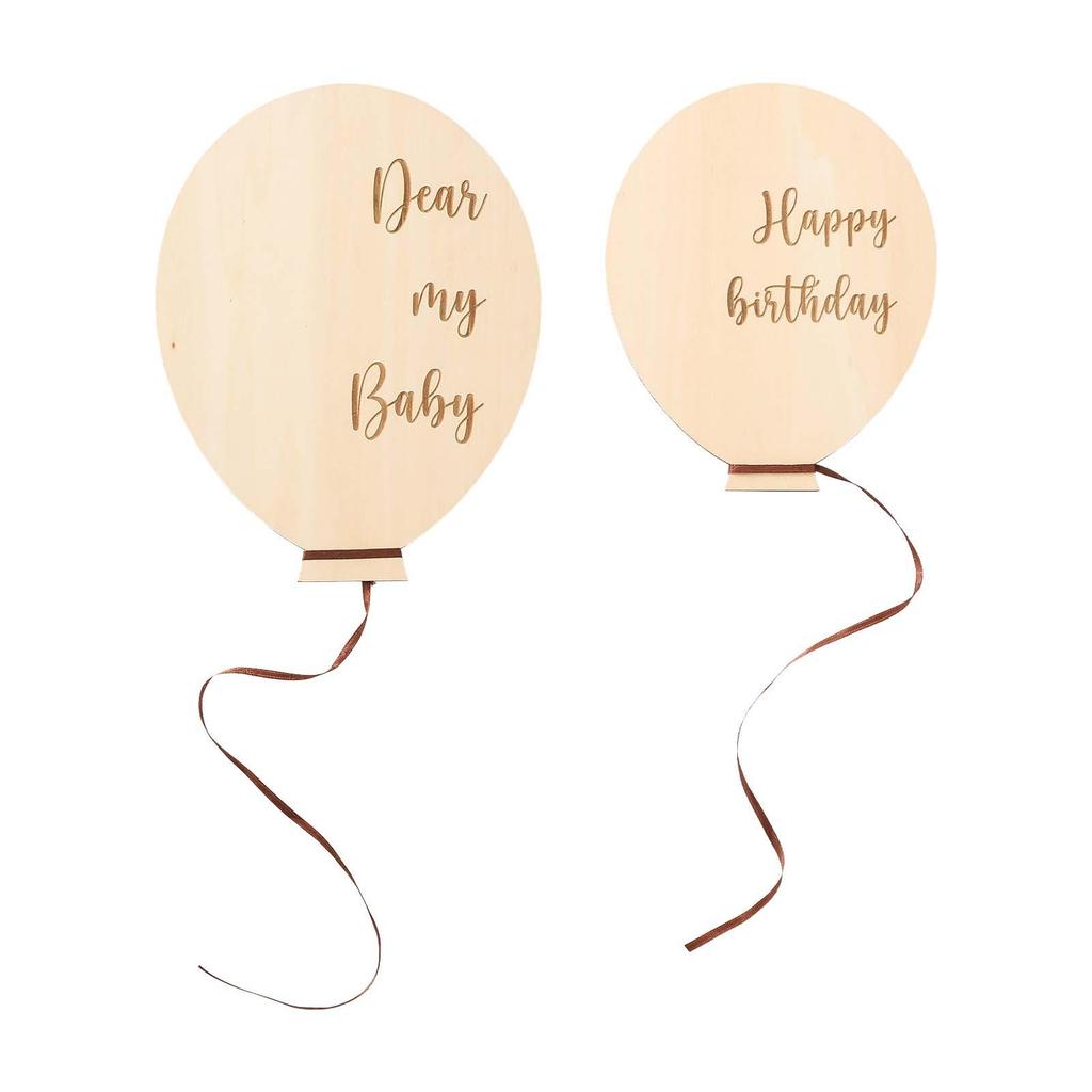 Monthly Balloons, Wooden Party Supplies, Photo Props, Toddlers, Boys,