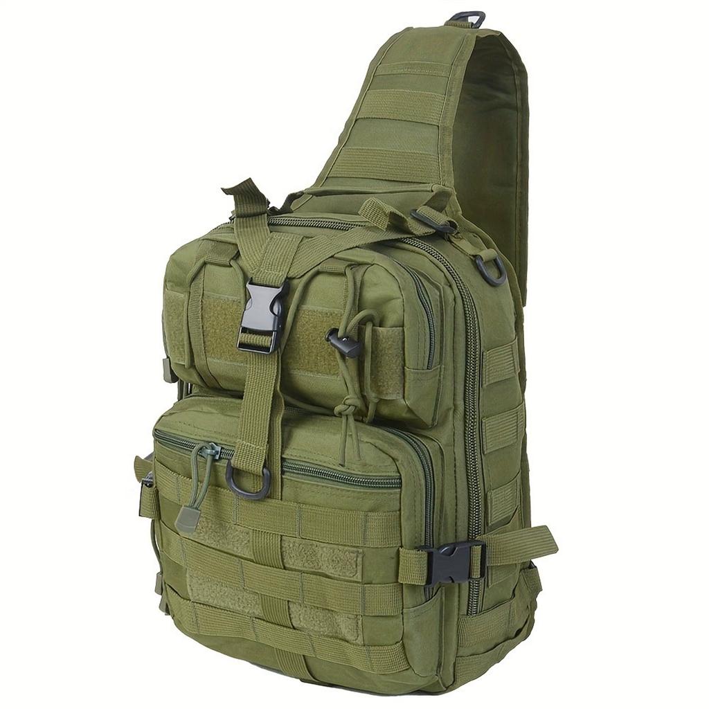 Outdoor Chest Bag, Camouflage Oxford Fabric Crossbody Bag, Single-Shoulder Multi-Purpose Bag for , Hiking