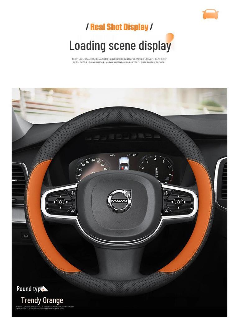 Volvo XC-Serie Echtes Leder Lenkradabdeckung