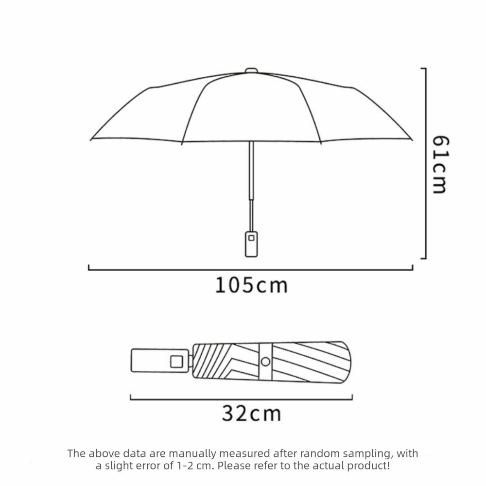 Rainproof Fully Automatic Umbrella UV Sunshade Foldable Waterproof Umbrella Durable Rain Umbrella