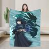 Nezuko's Kimono Tribute- Asanoha Pink Hemp Leaf Blanket Demon Slayer Flannel Funny Warm Throw Blanket for Home  Winter