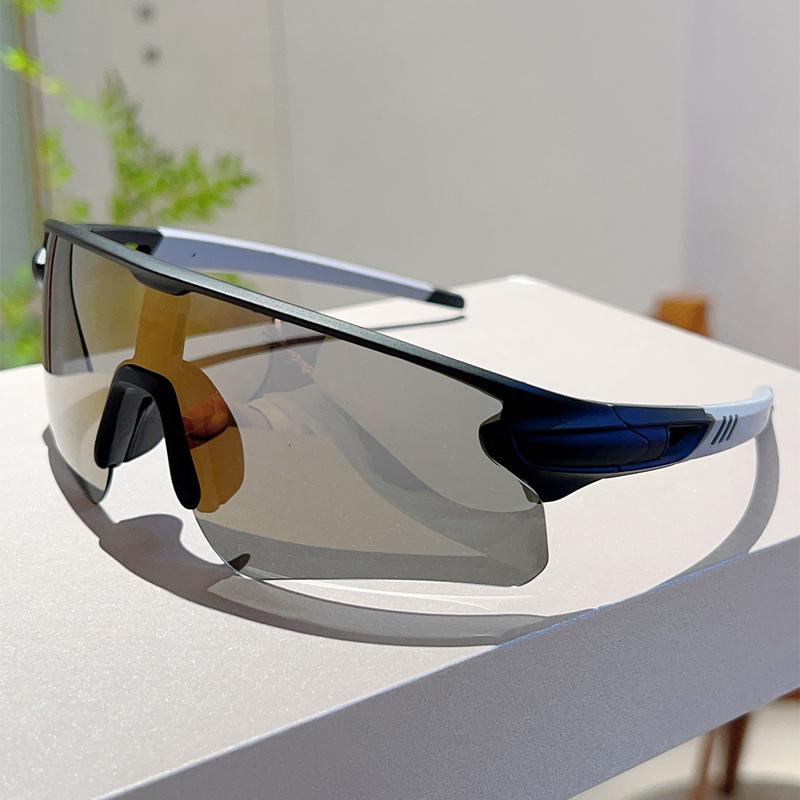 

Y2k Sports Goggle Men New Semi Rimless Mirror Outdoor Cycling Sunglasses Wrapped Round Windproof Shades for Fishing