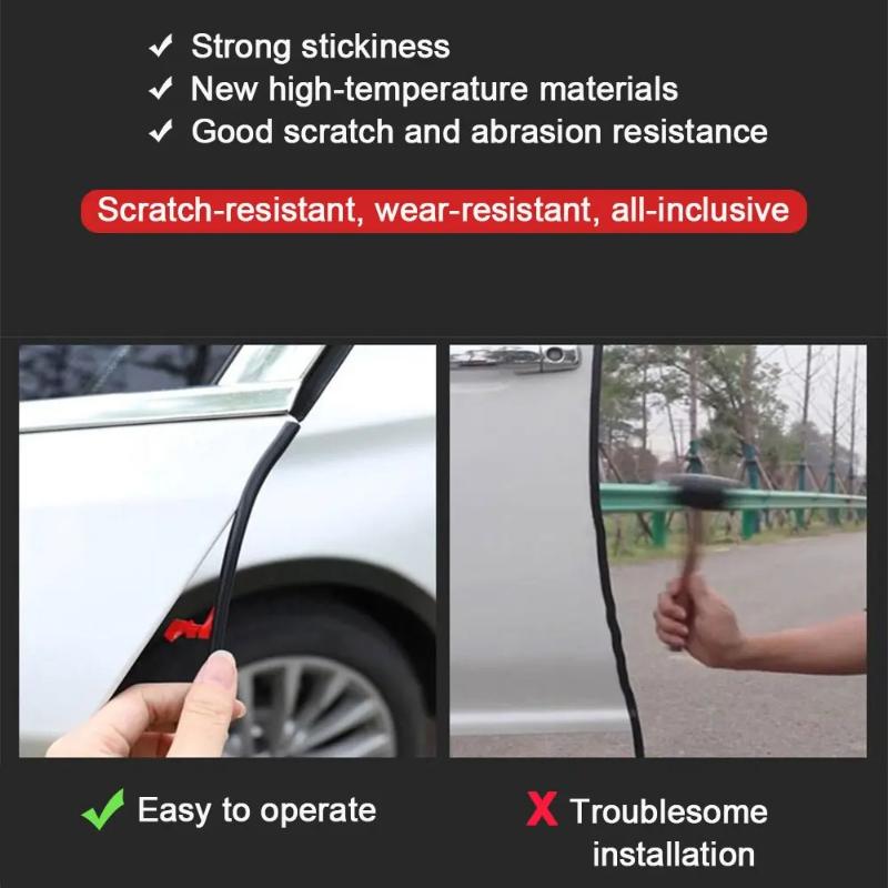 5M Car Door Protector Anti Collision Strip U Type Universal High Quality Rubber Car Door Edge Protection Car Accessories