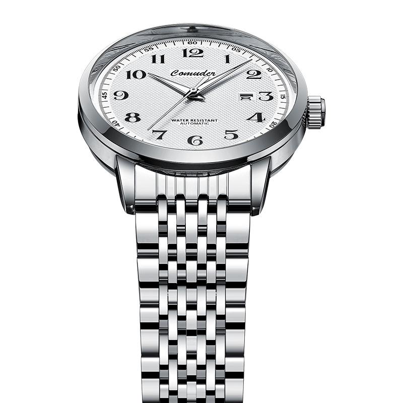 Men's Luminous Waterproof Automatic Skeleton Watch with Calendar