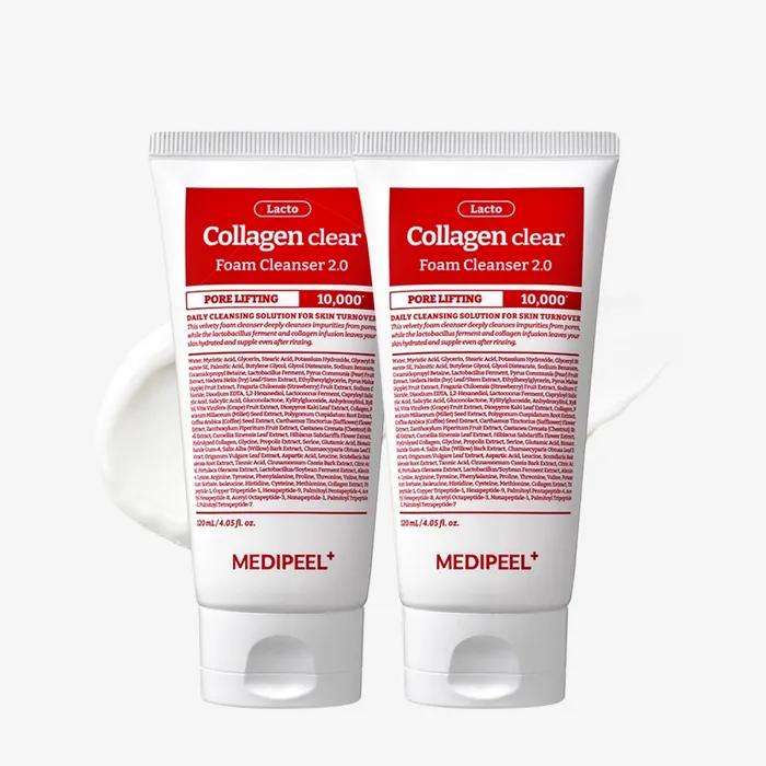 [2 Pieces] Red Lacto Collagen Clear Foam Cleanser 2.0 120ml