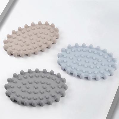 Shower Soap Holder Silicone Soap Box Silicone Soap Dish with Drain for Bathroom Sink Organization Anti-slip Bottom Bar Holder