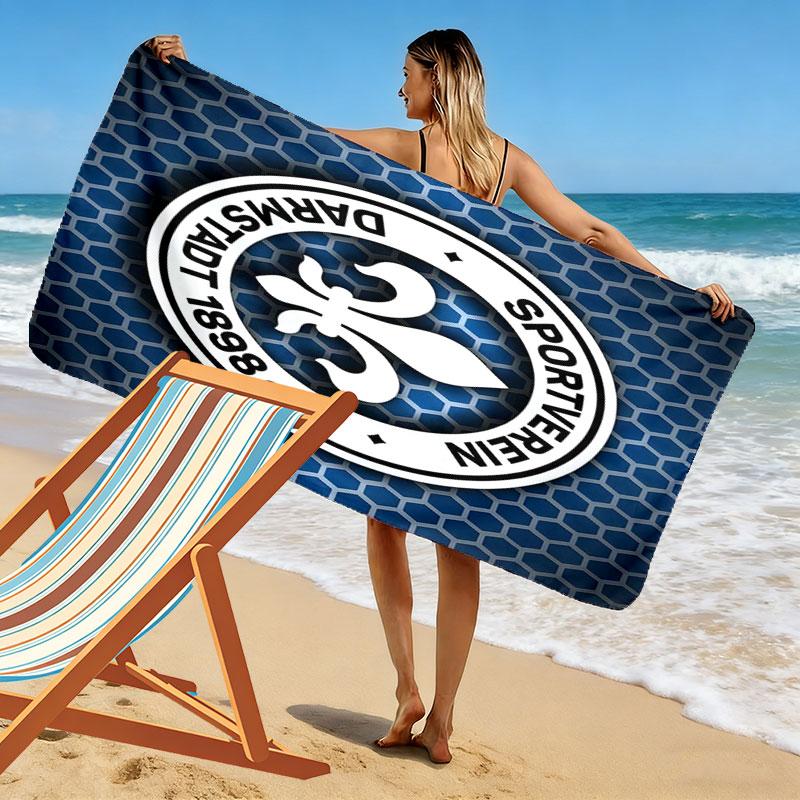 Darmstadt Spirit Print Strandtuch, Großes Weiches Schnelltrocknendes Handtuch für Strand Camping Schwimmen
