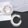 1 Paar Schmuck Wunderschönes Plüschdesign Alltags-Ohrringe Mode Goldene Kreolen Vielseitiges Flauschiges Fell-Kreoldesign Niedlich Mehrfarbig