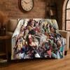 Samurai Spirits Shodown Haohmaru Flanelldecke Weiche Warme Überwurfdecke für Schlafzimmer Wohnzimmer Bett Reisen Camping Picknick Geschenk