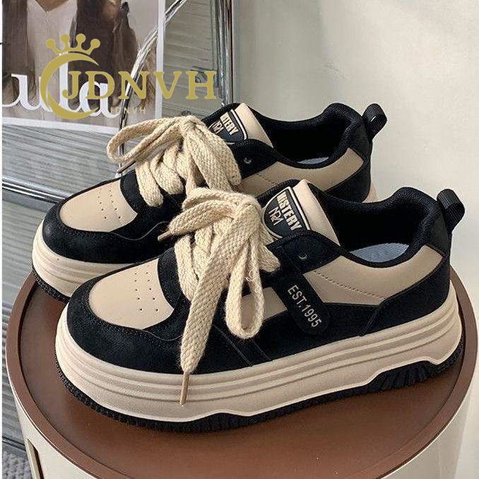 Fashion casual women's shoes winter retro board women's shoes junior high school girls shoes thick sole heightening single shoes